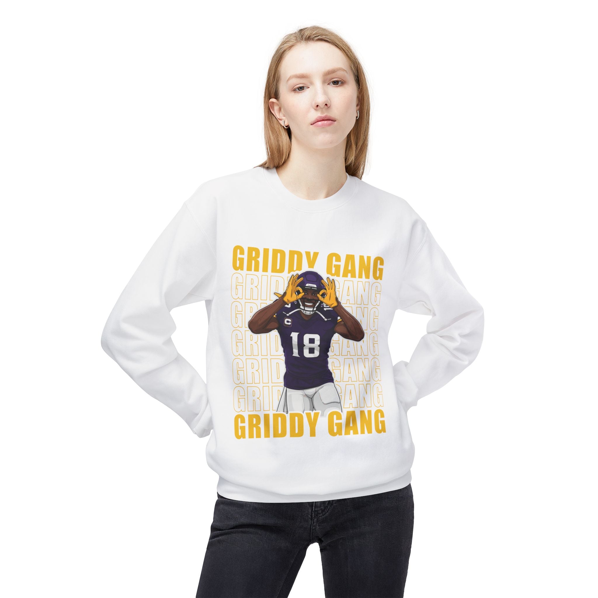 Griddy Gang Jettas Football Crewneck