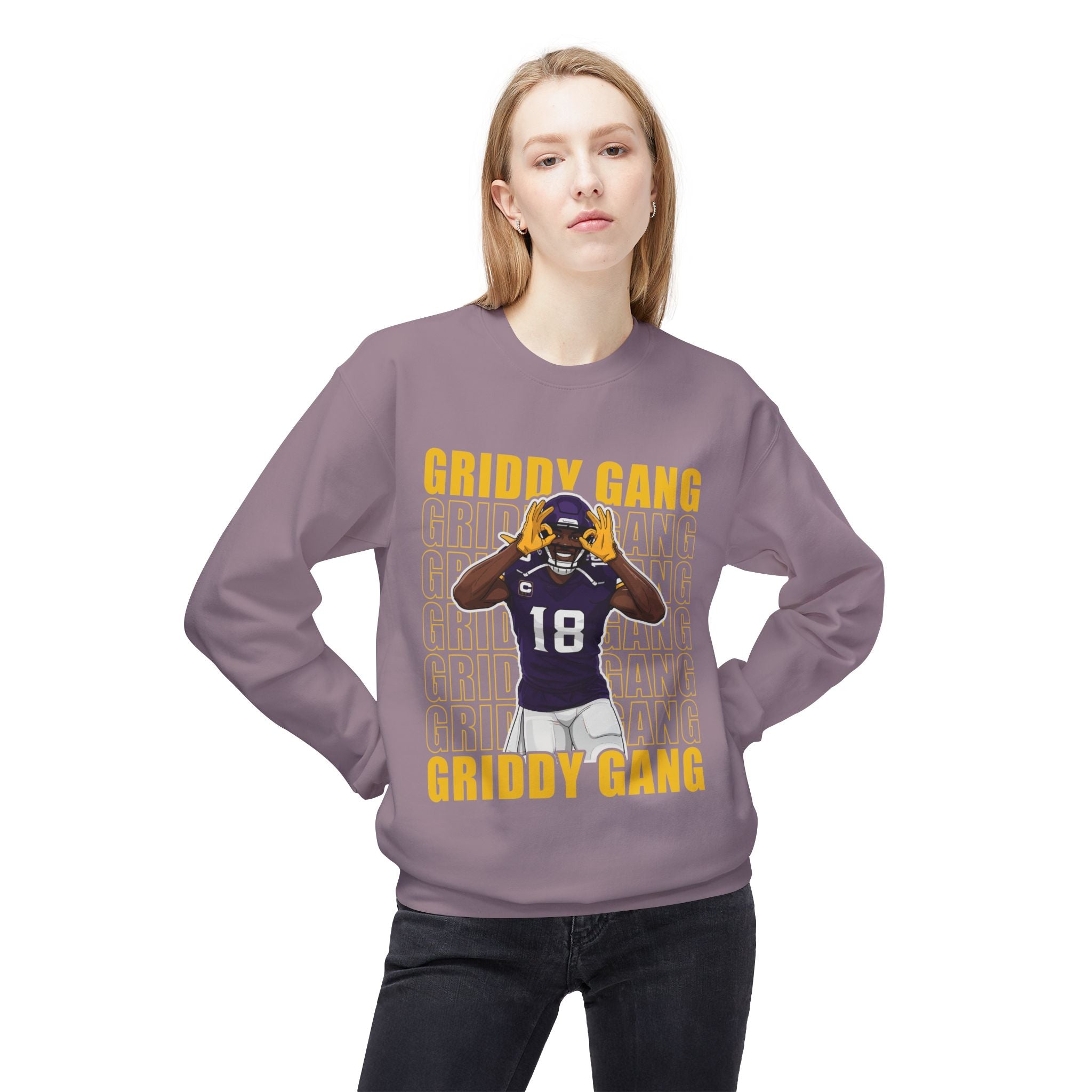 Griddy Gang Jettas Football Crewneck