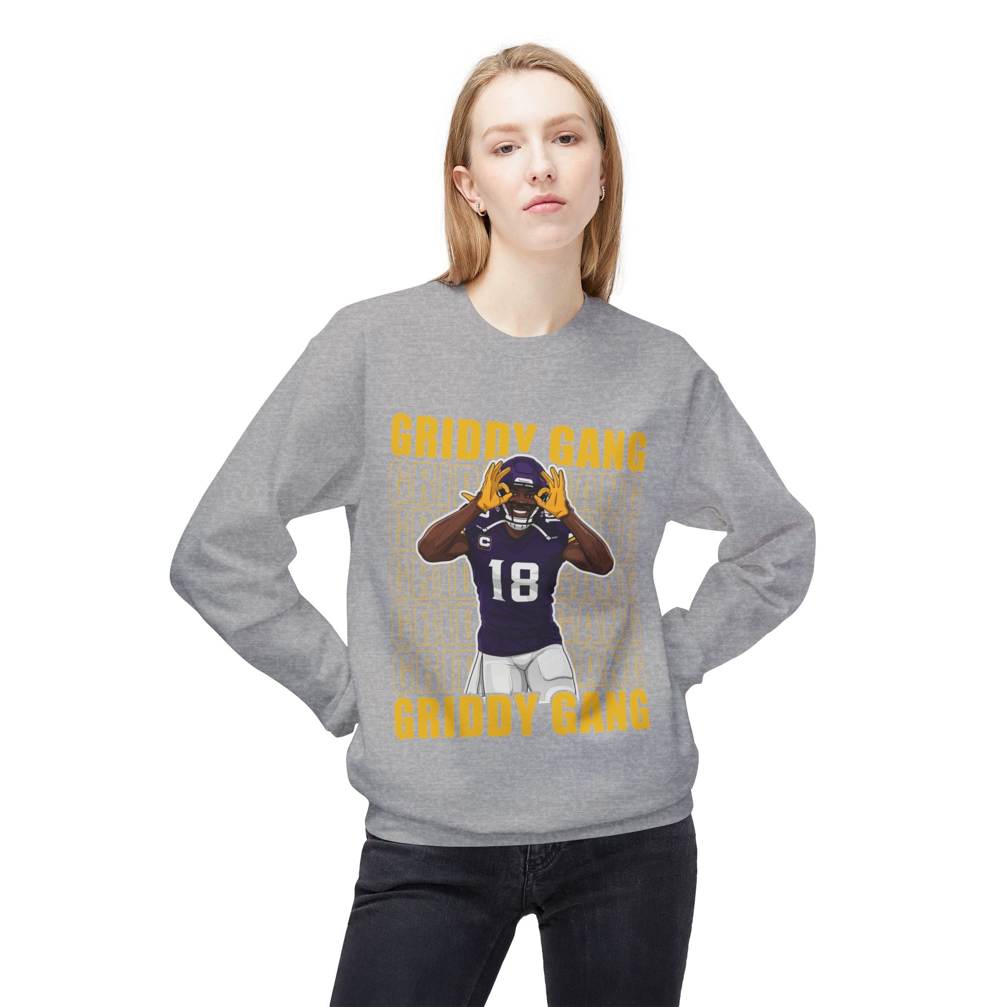 Griddy Gang Jettas Football Crewneck