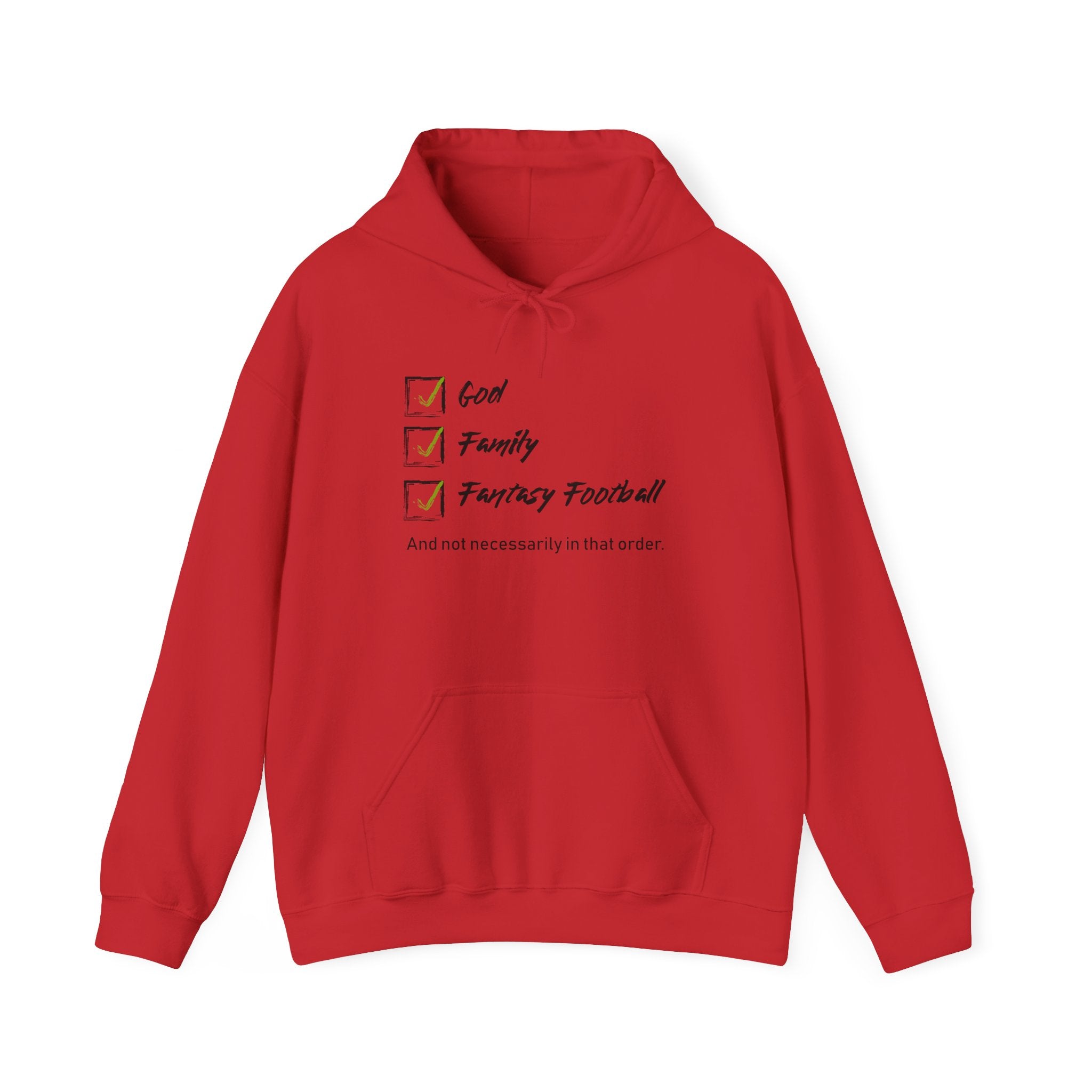 God. Family. Fantasy Football. Unisex Heavy Blend™ Hooded Sweatshirt