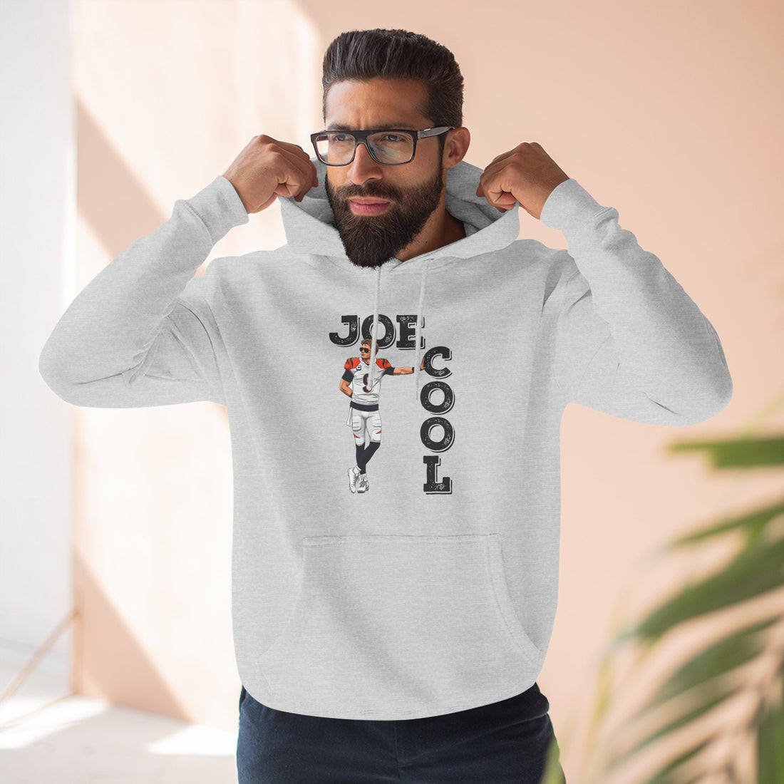 Joe Cool Football Hoodie — All-Black Font