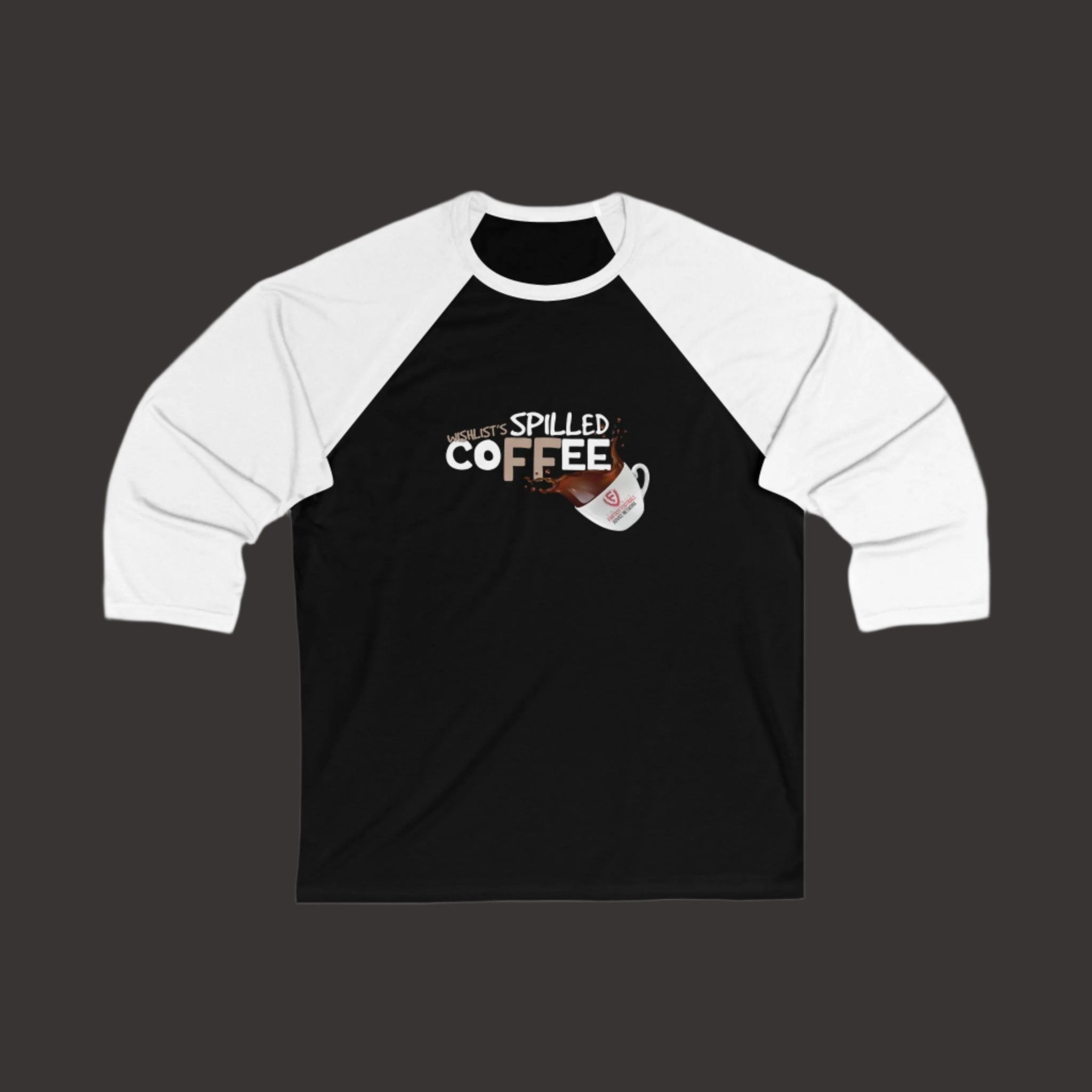 Spilled Coffee FFAN Unisex 3\4 Sleeve Baseball Tee
