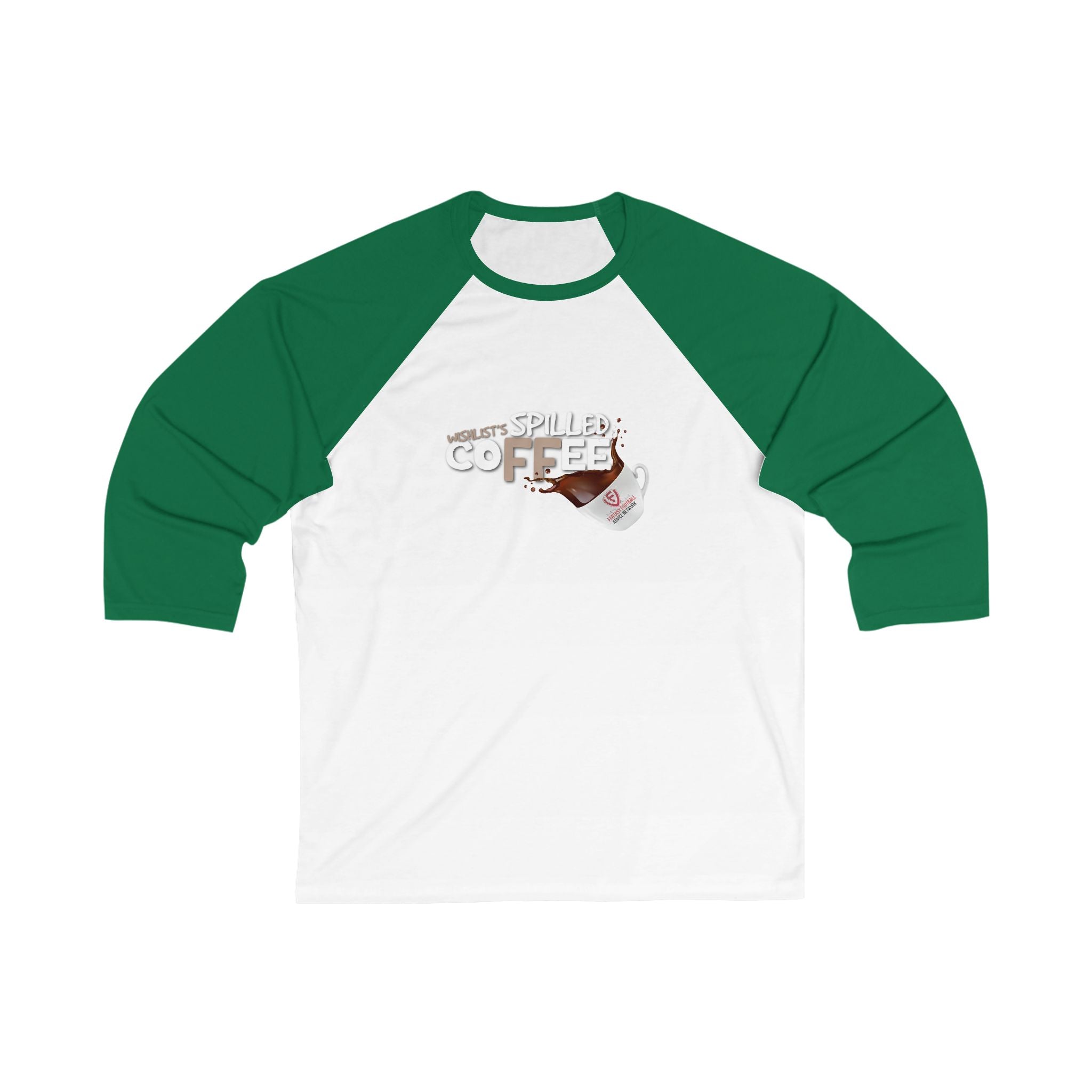 Spilled Coffee FFAN Unisex 3\4 Sleeve Baseball Tee