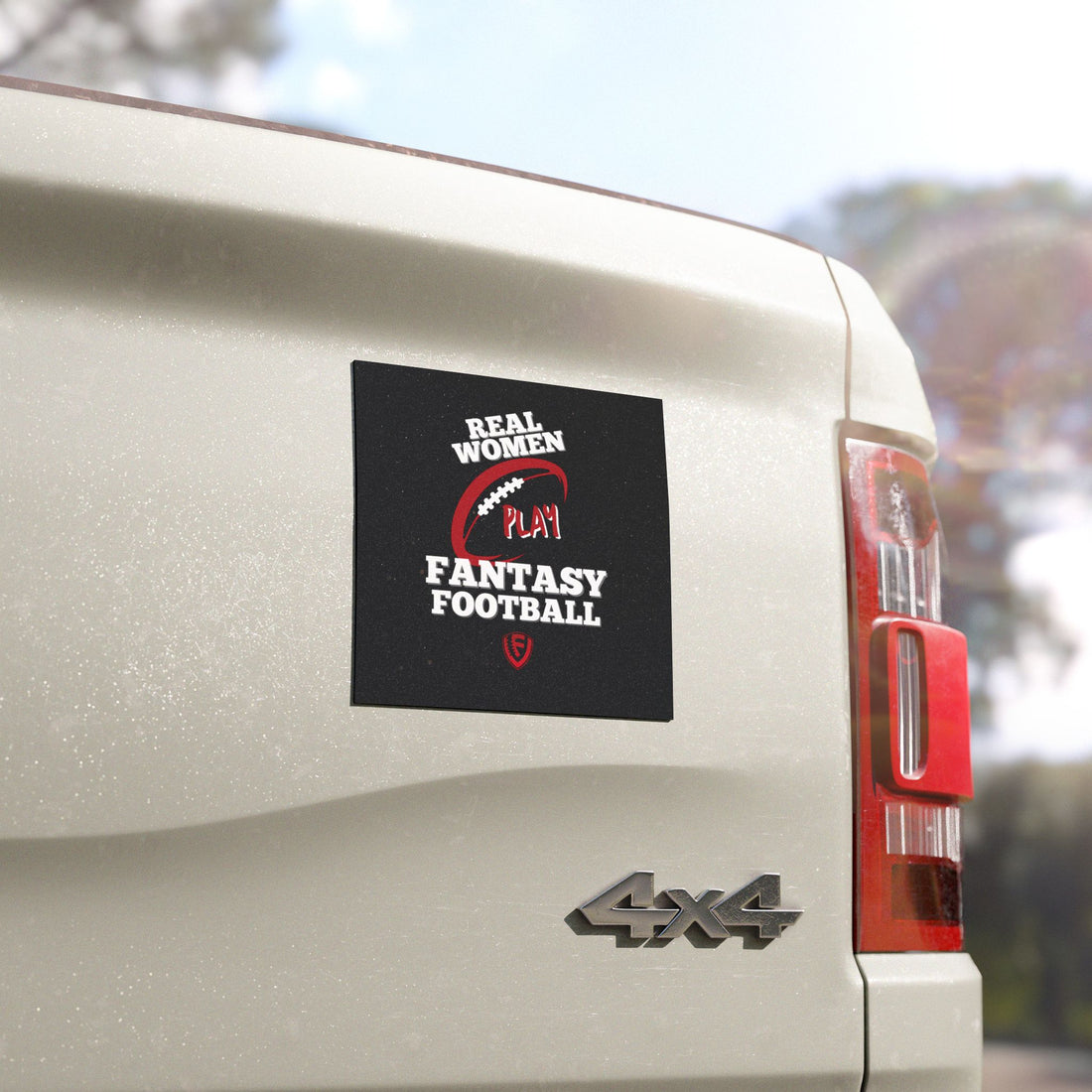 Real Women play Fantasy Football Car Magnets