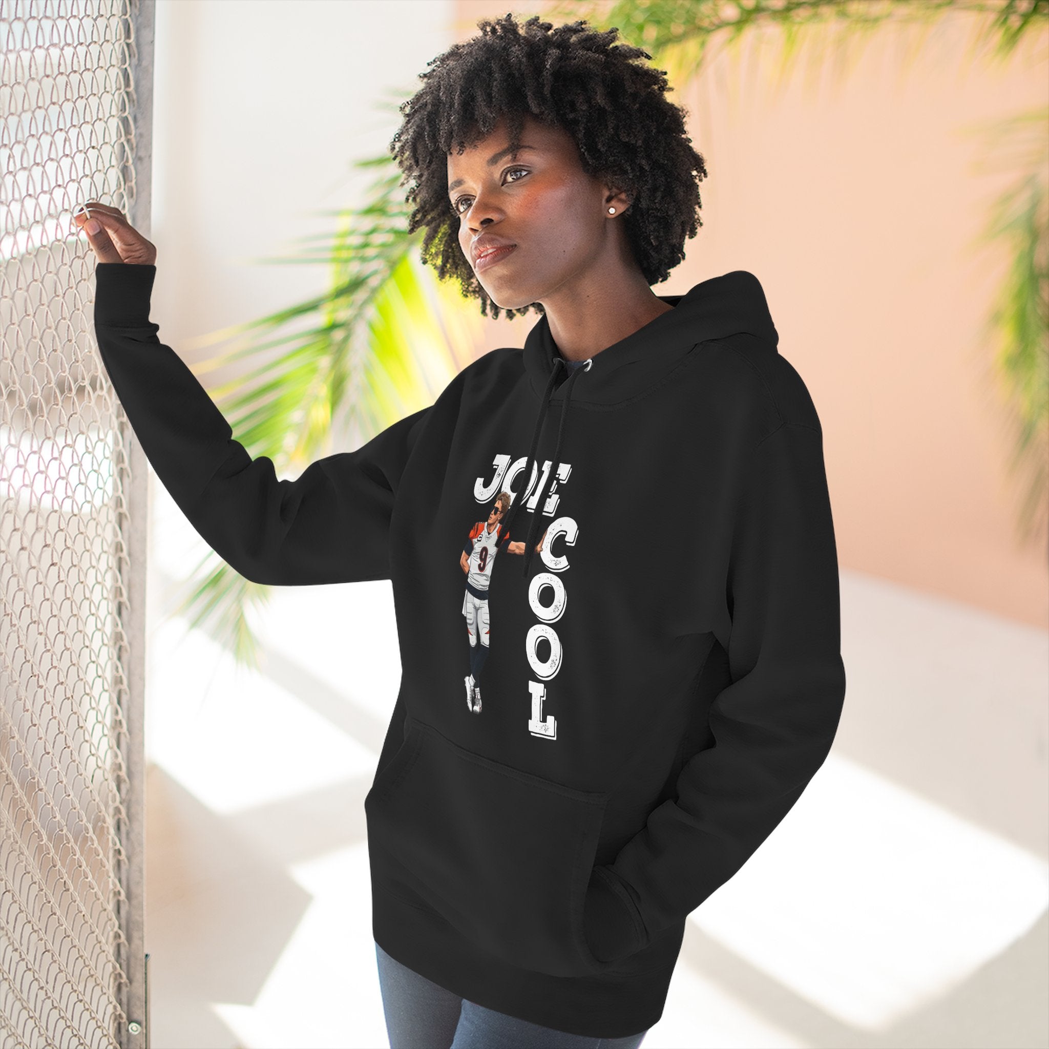 Joe Cool Football Hoodie — All-White Font