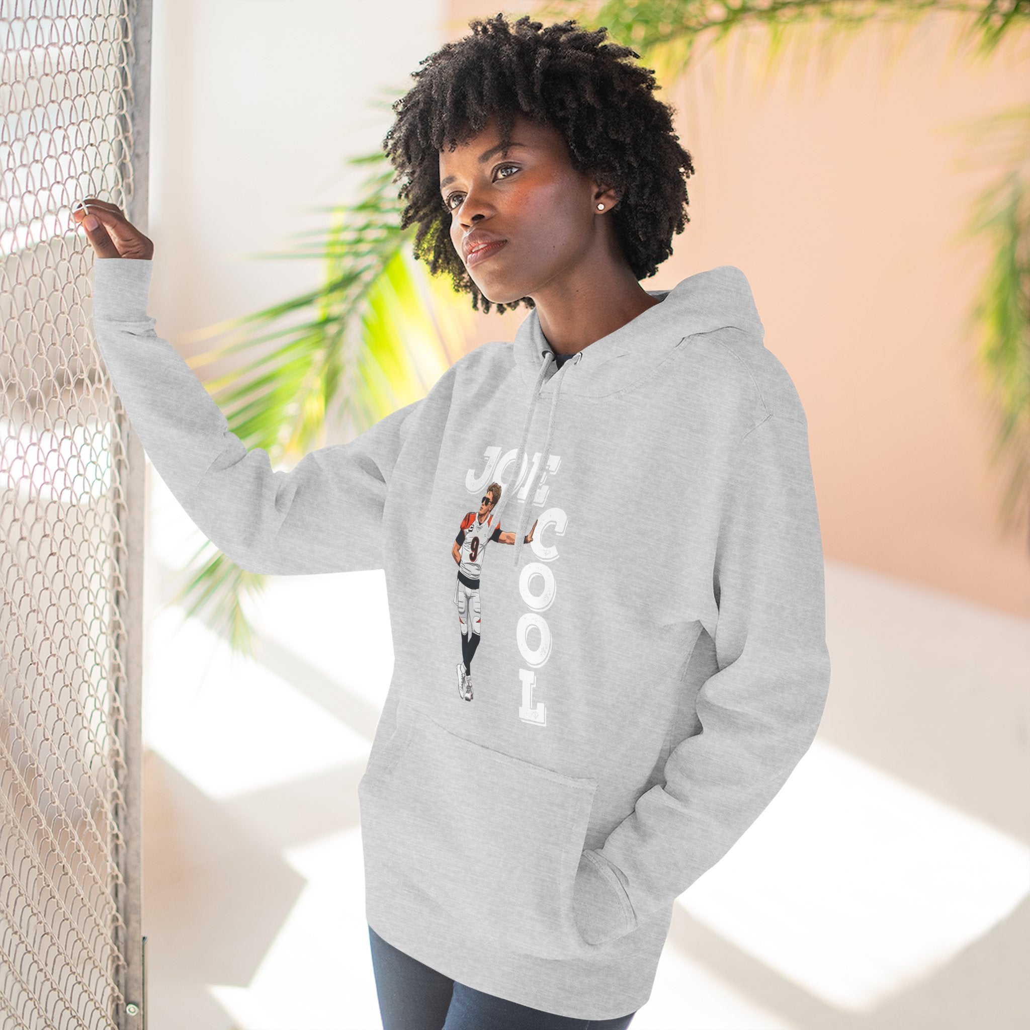 Joe Cool Football Hoodie — All-White Font