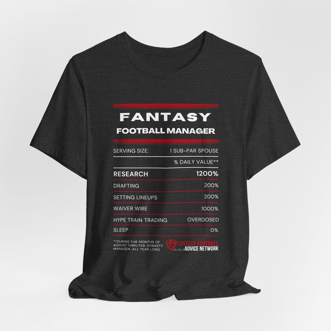 Fantasy Football Manager DV% Unisex Jersey Short Sleeve Tee