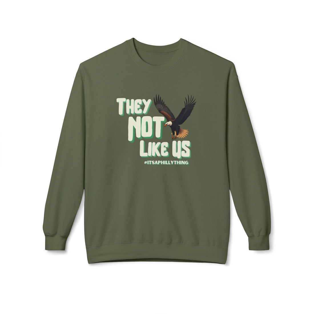They Not Like Us Philly Unisex Midweight Softstyle Fleece Crewneck Sweatshirt