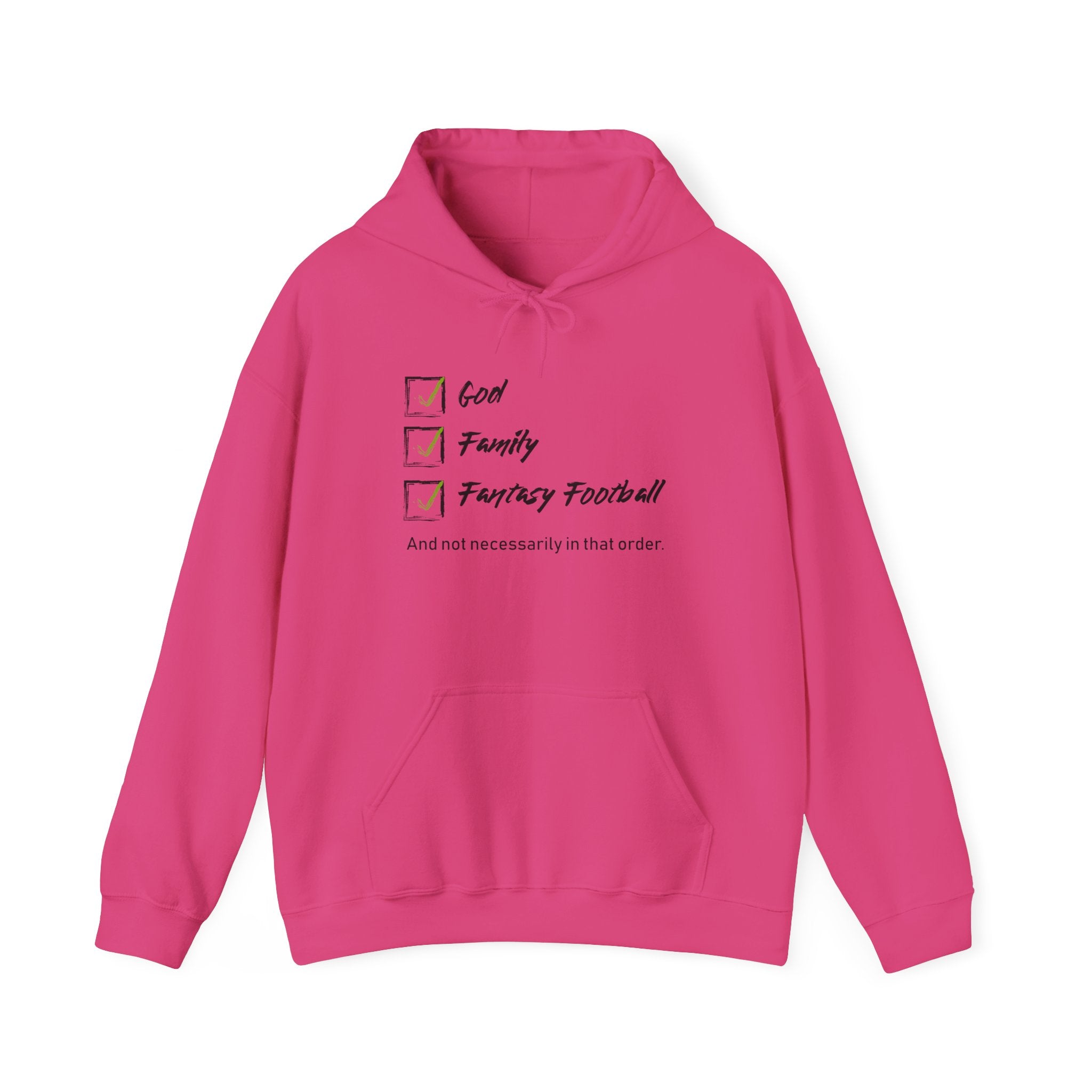 God. Family. Fantasy Football. Unisex Heavy Blend™ Hooded Sweatshirt