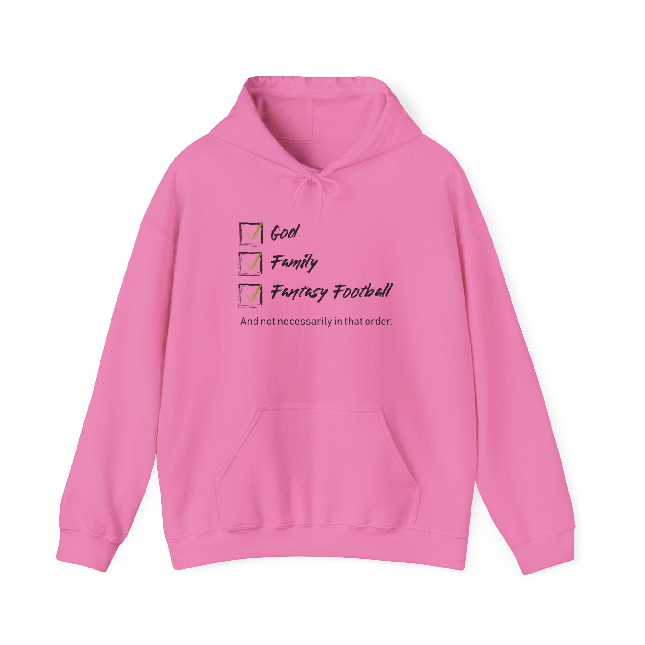God. Family. Fantasy Football. Unisex Heavy Blend™ Hooded Sweatshirt
