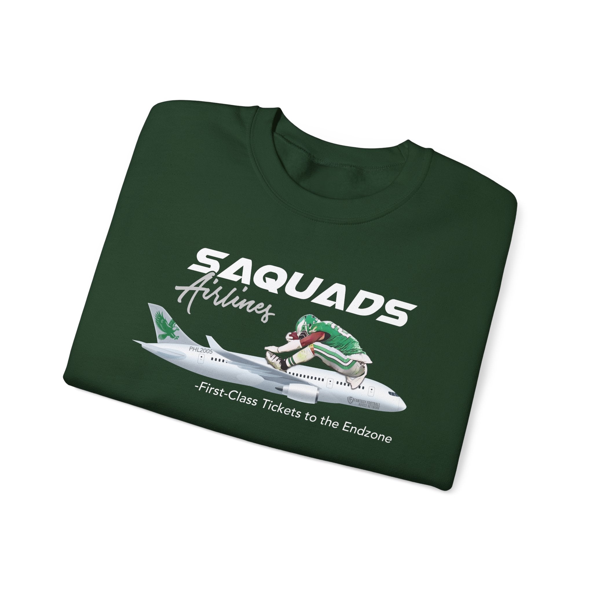 SaQuads Airlines Crewneck – First Class Tickets to the End Zone