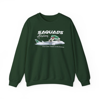 SaQuads Airlines Crewneck – First Class Tickets to the End Zone