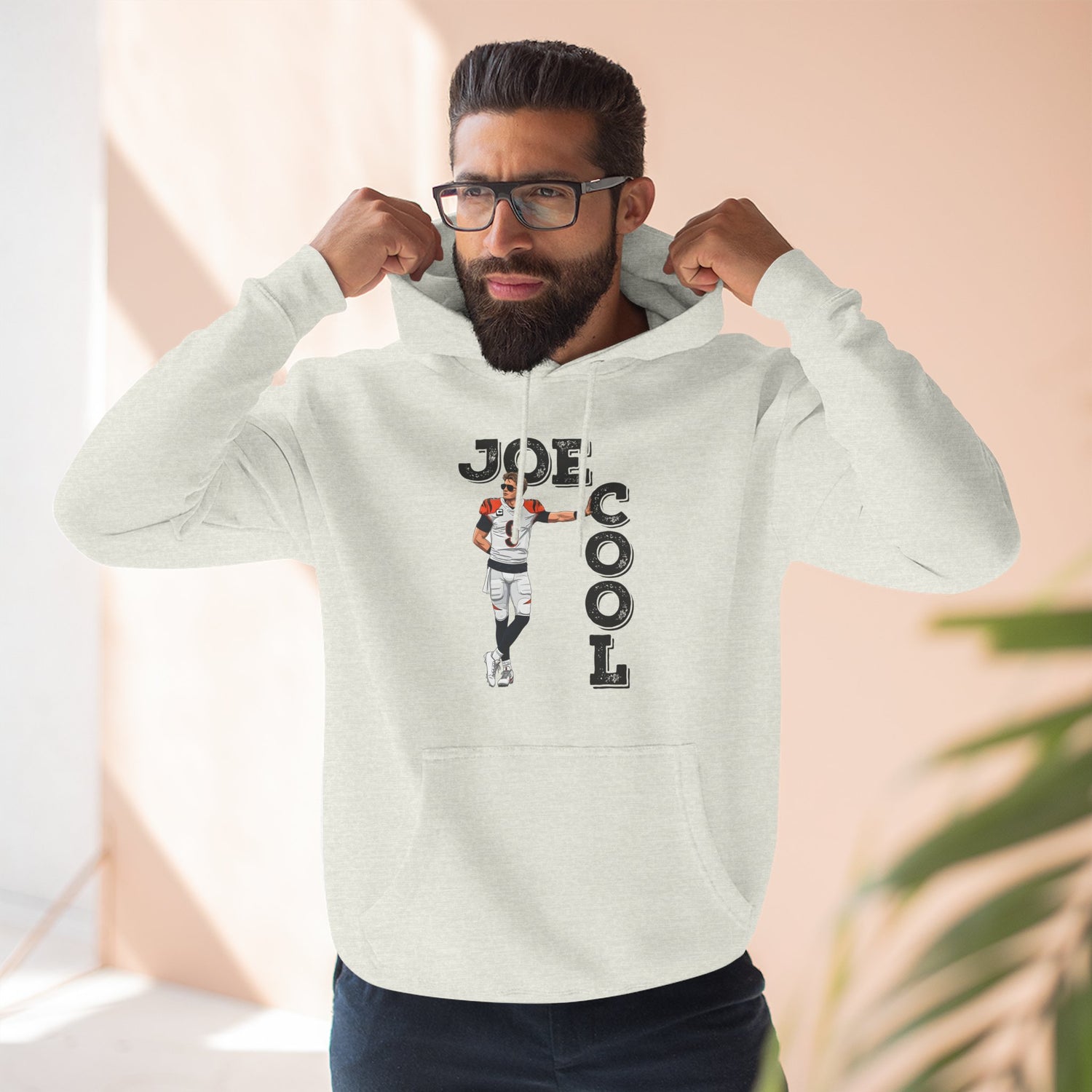 Joe Cool Football Hoodie — All-Black Font