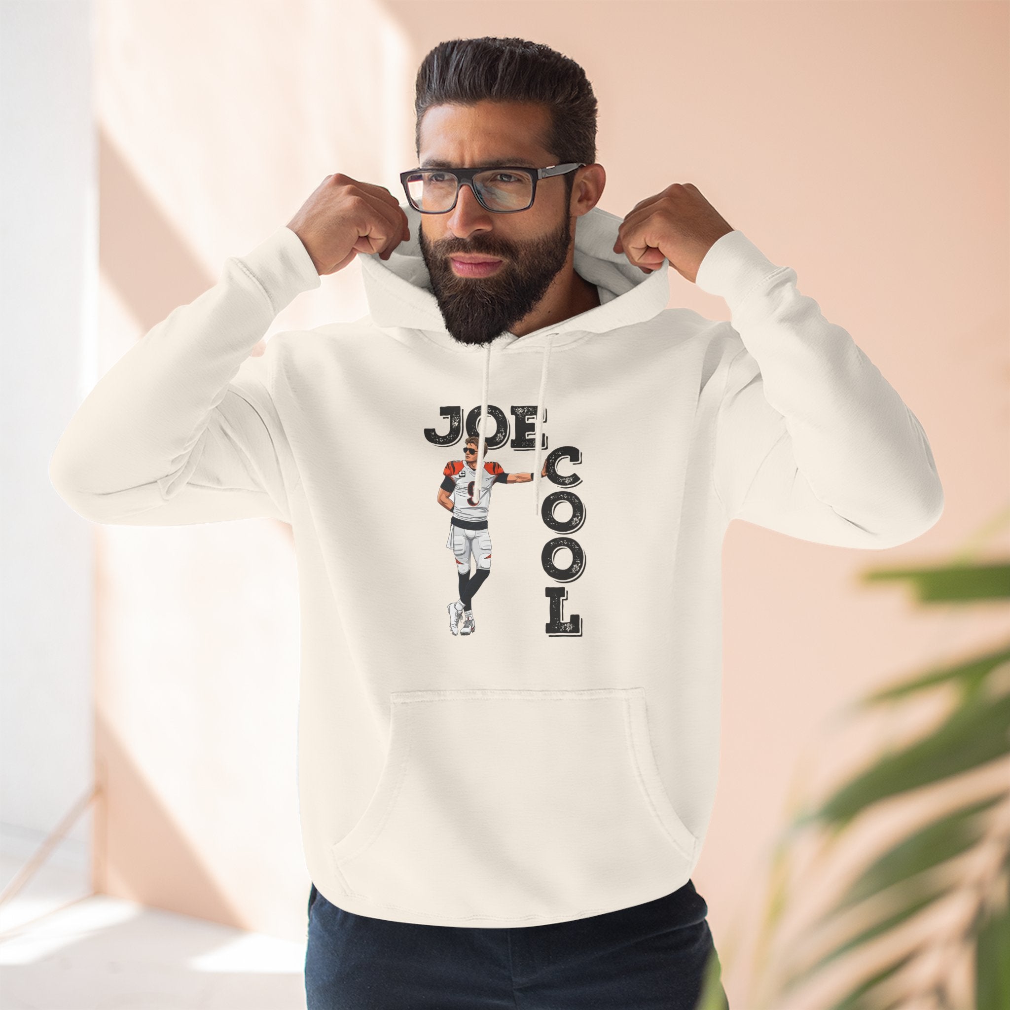 Joe Cool Football Hoodie — All-Black Font