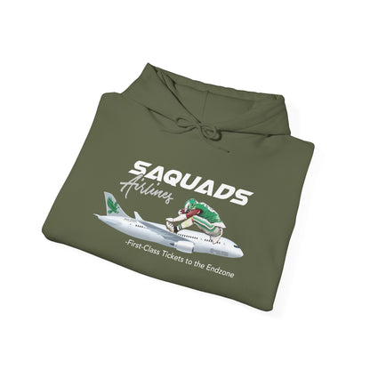 SaQuads Airlines Gildan Hoodie – First Class Tickets to the End Zone