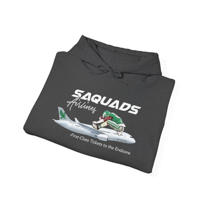 SaQuads Airlines Gildan Hoodie – First Class Tickets to the End Zone