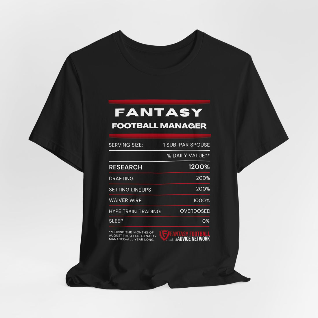 Fantasy Football Manager DV% Unisex Jersey Short Sleeve Tee