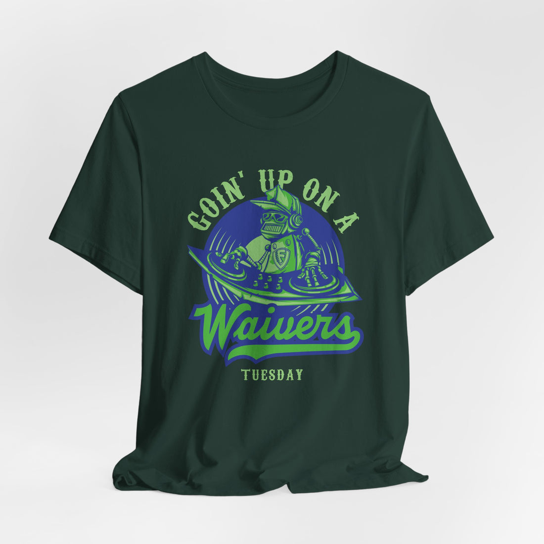 Going Up on A Waivers Tuesday Unisex Jersey Short Sleeve Tee - Green