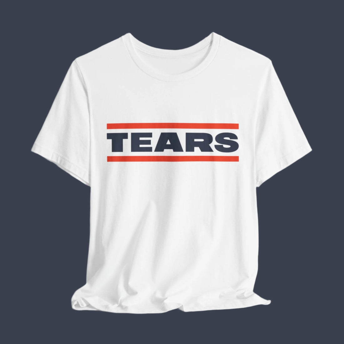 TEARS Unisex Jersey Short Sleeve Tee - Navy