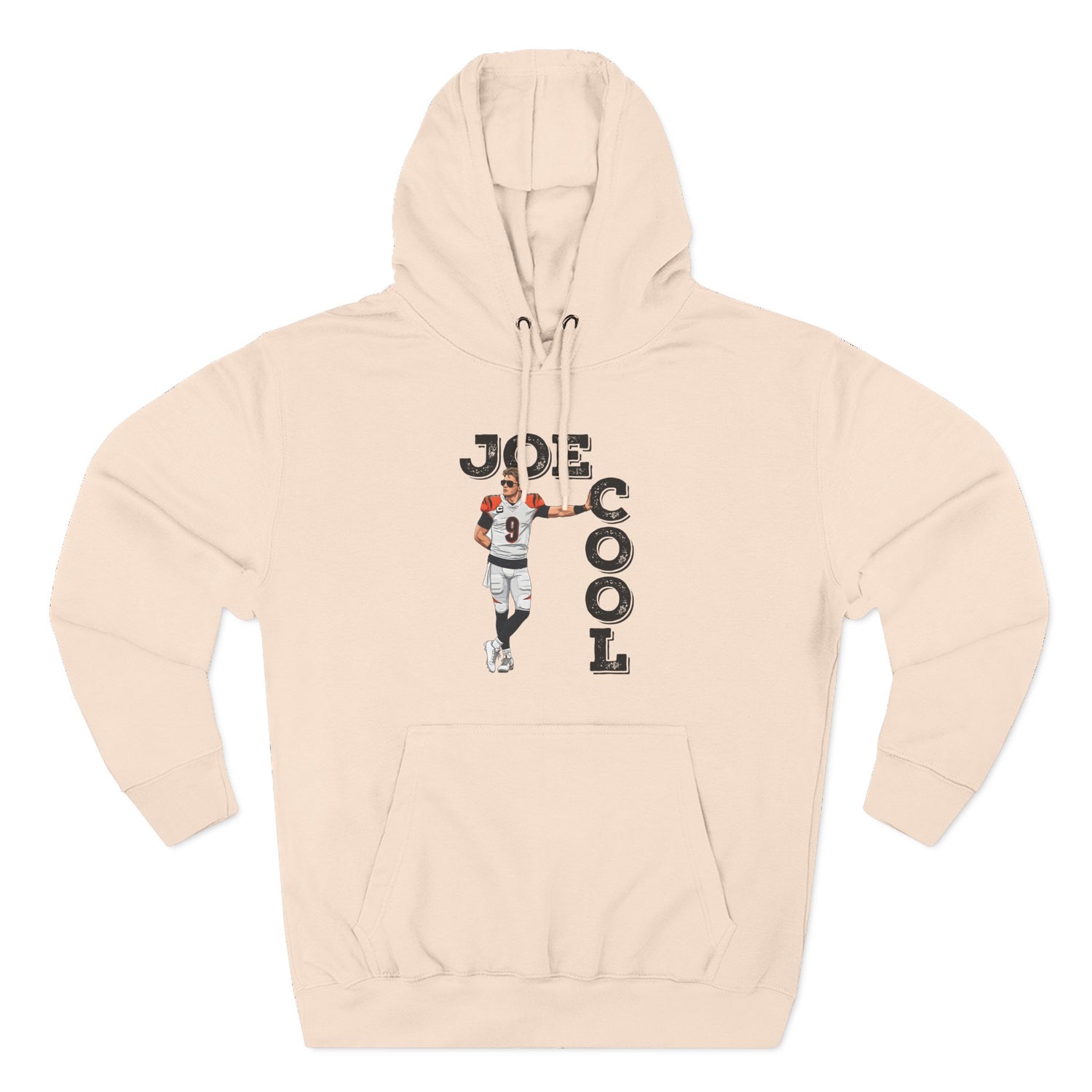 Joe Cool Football Hoodie — All-Black Font