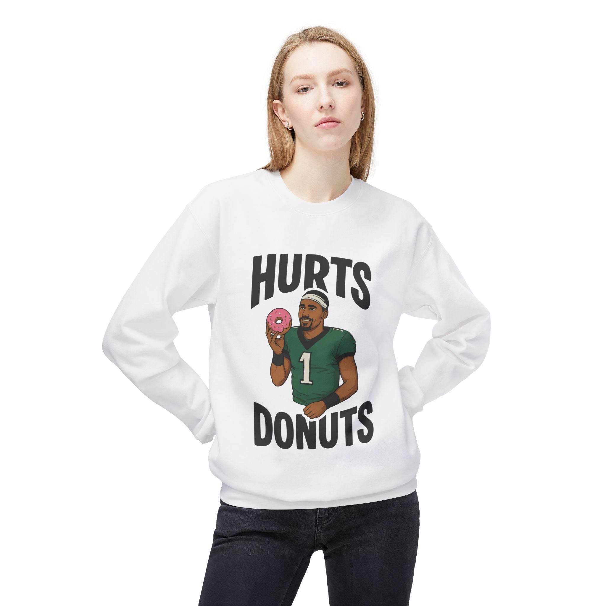 Hurts Donuts Sweatshirt — Philly Football Fan Crewneck