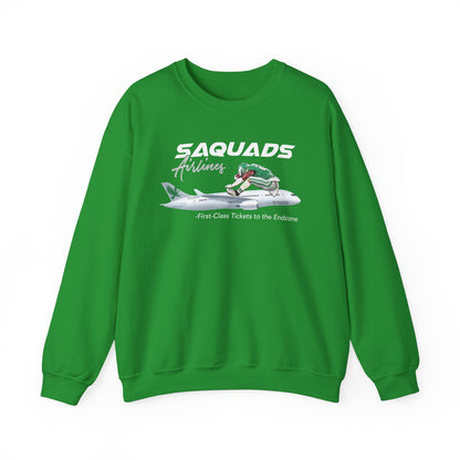 SaQuads Airlines Crewneck – First Class Tickets to the End Zone