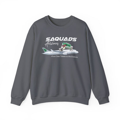 SaQuads Airlines Crewneck – First Class Tickets to the End Zone