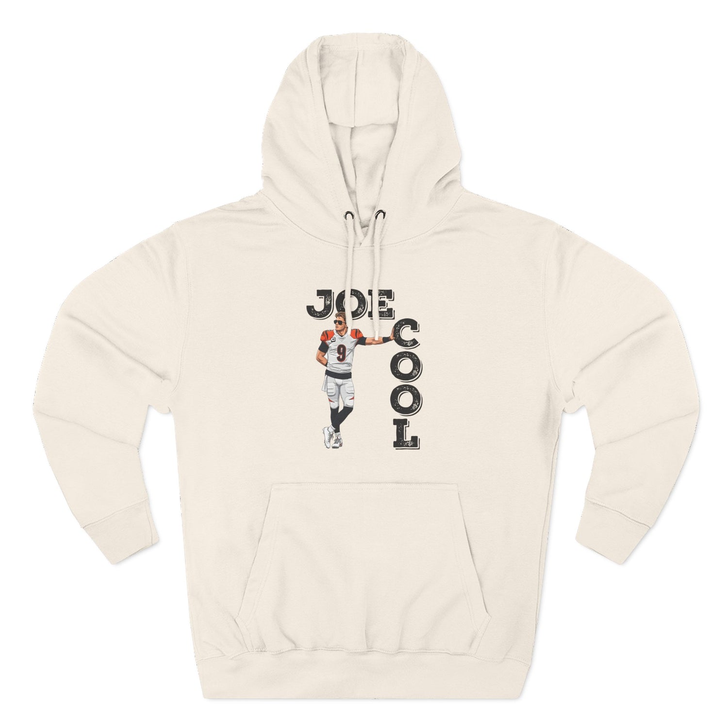 Joe Cool Football Hoodie — All-Black Font
