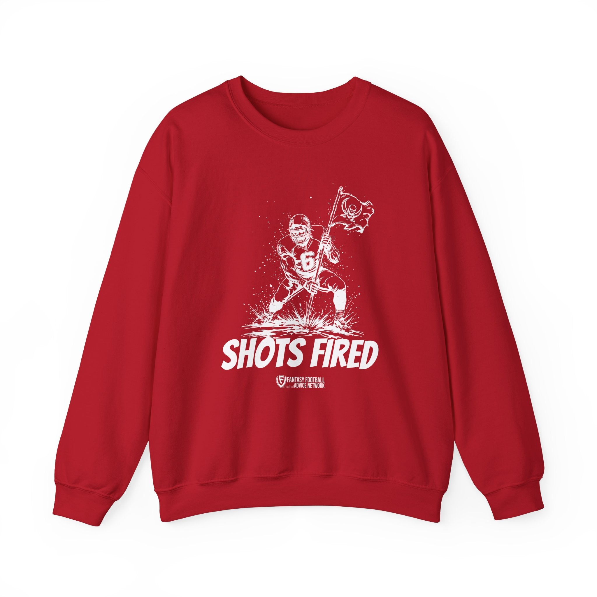 Shots FIRED Mayfield Unisex Heavy Blend™ Crewneck Sweatshirt (White)