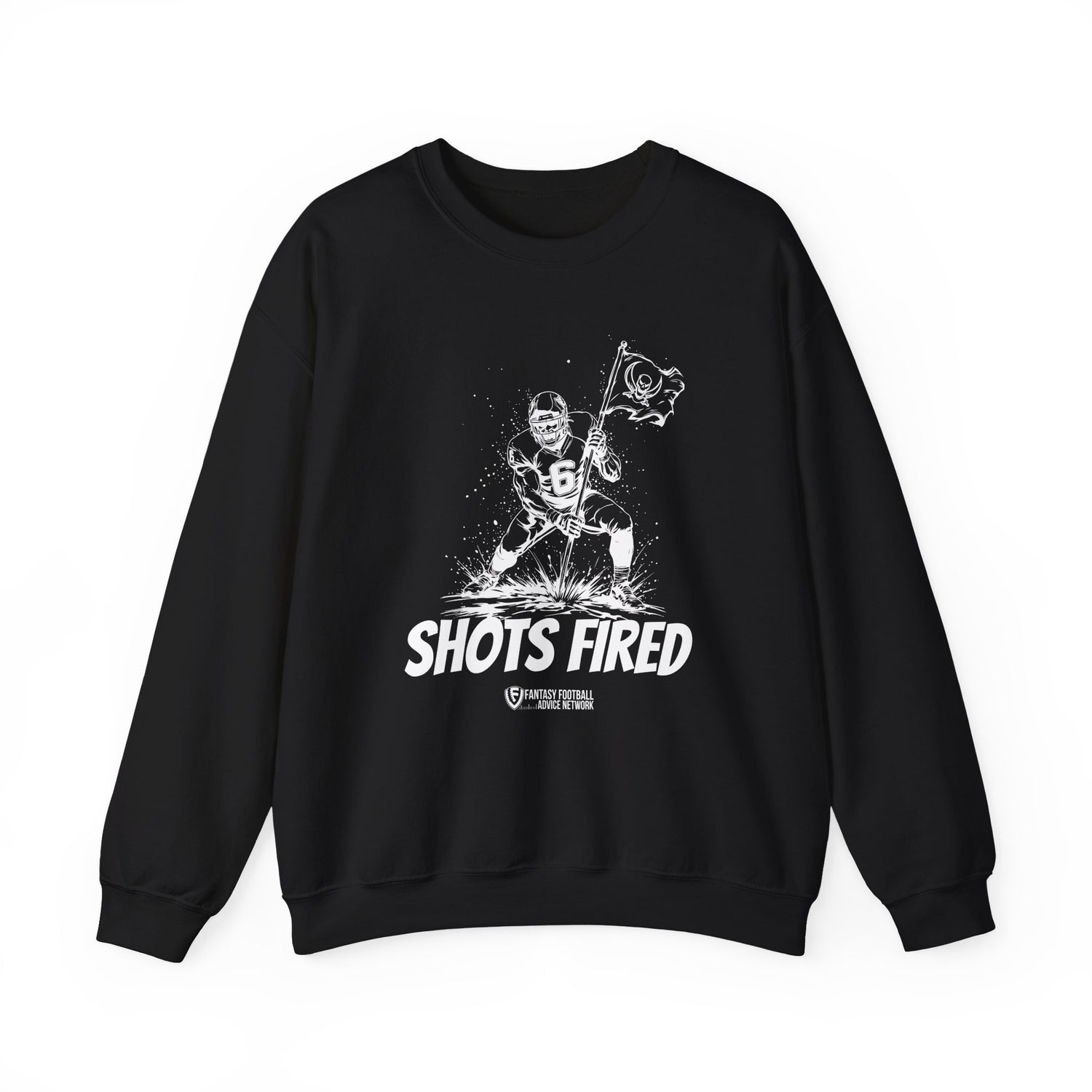 Shots FIRED Mayfield Unisex Heavy Blend™ Crewneck Sweatshirt (White)