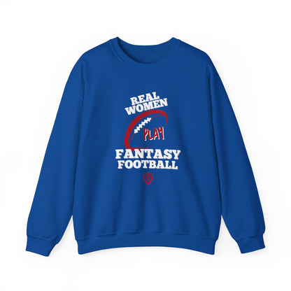 Real Women Play Fantasy Football Unisex Heavy Blend™ Crewneck Sweatshirt