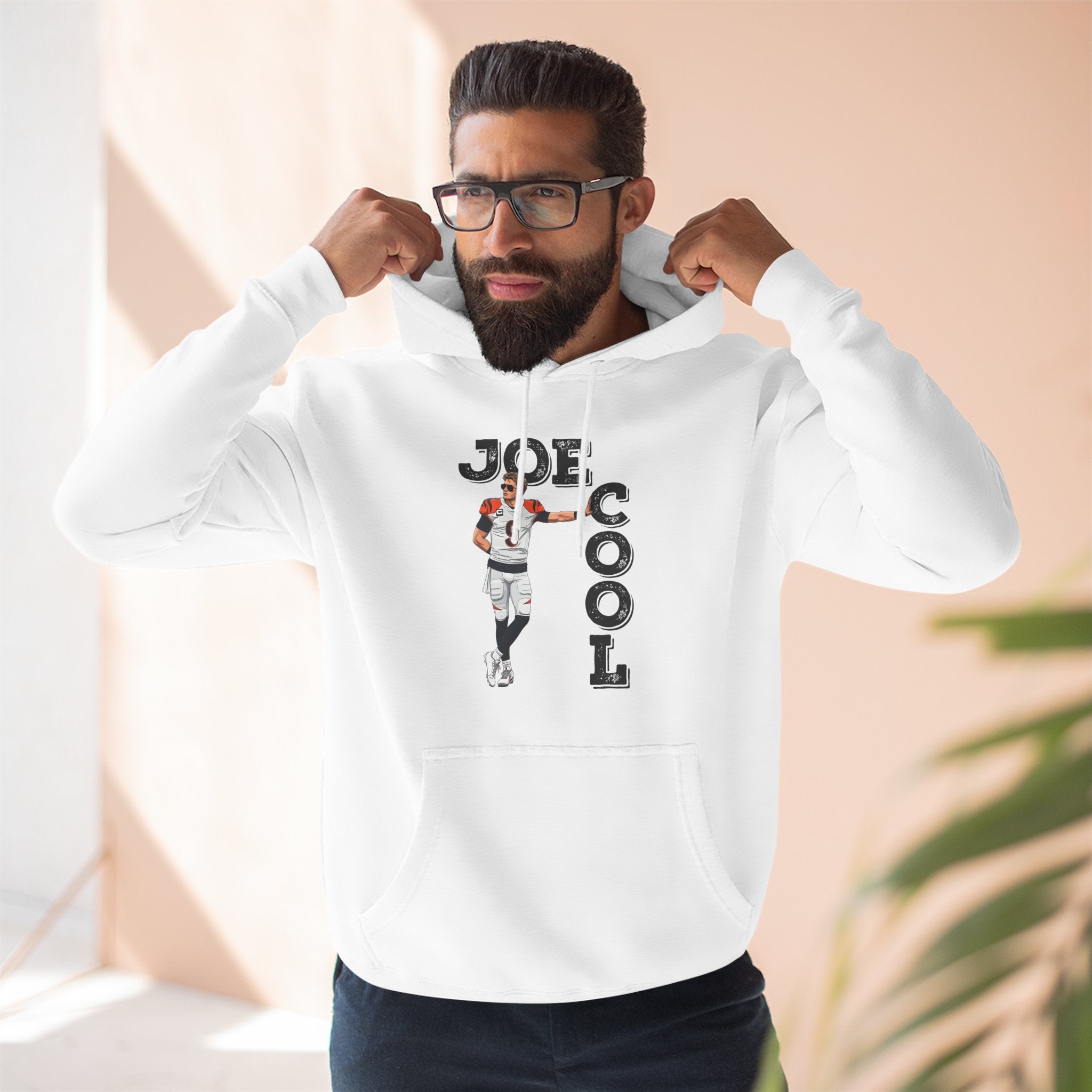Joe Cool Football Hoodie — All-Black Font