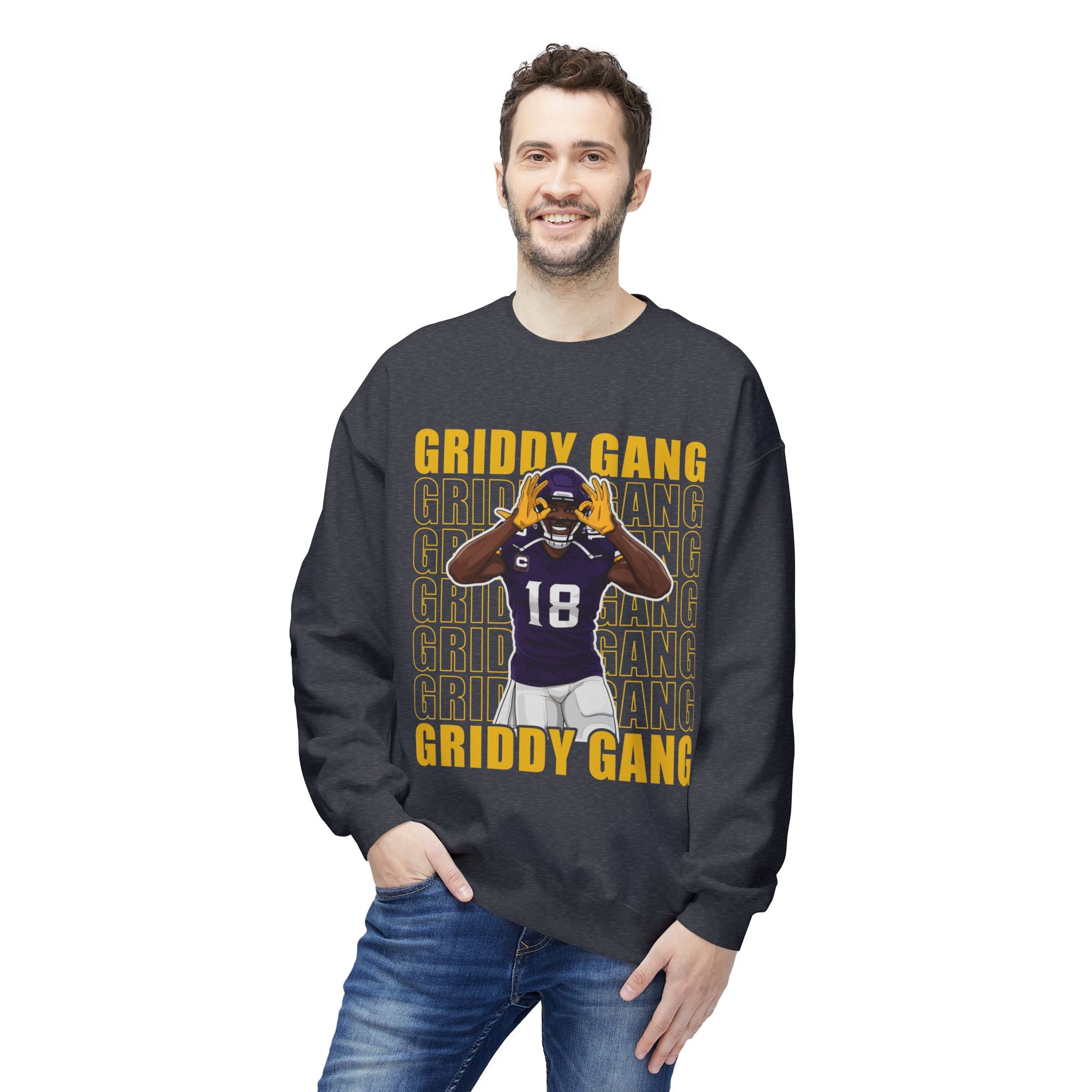 Griddy Gang Jettas Football Crewneck