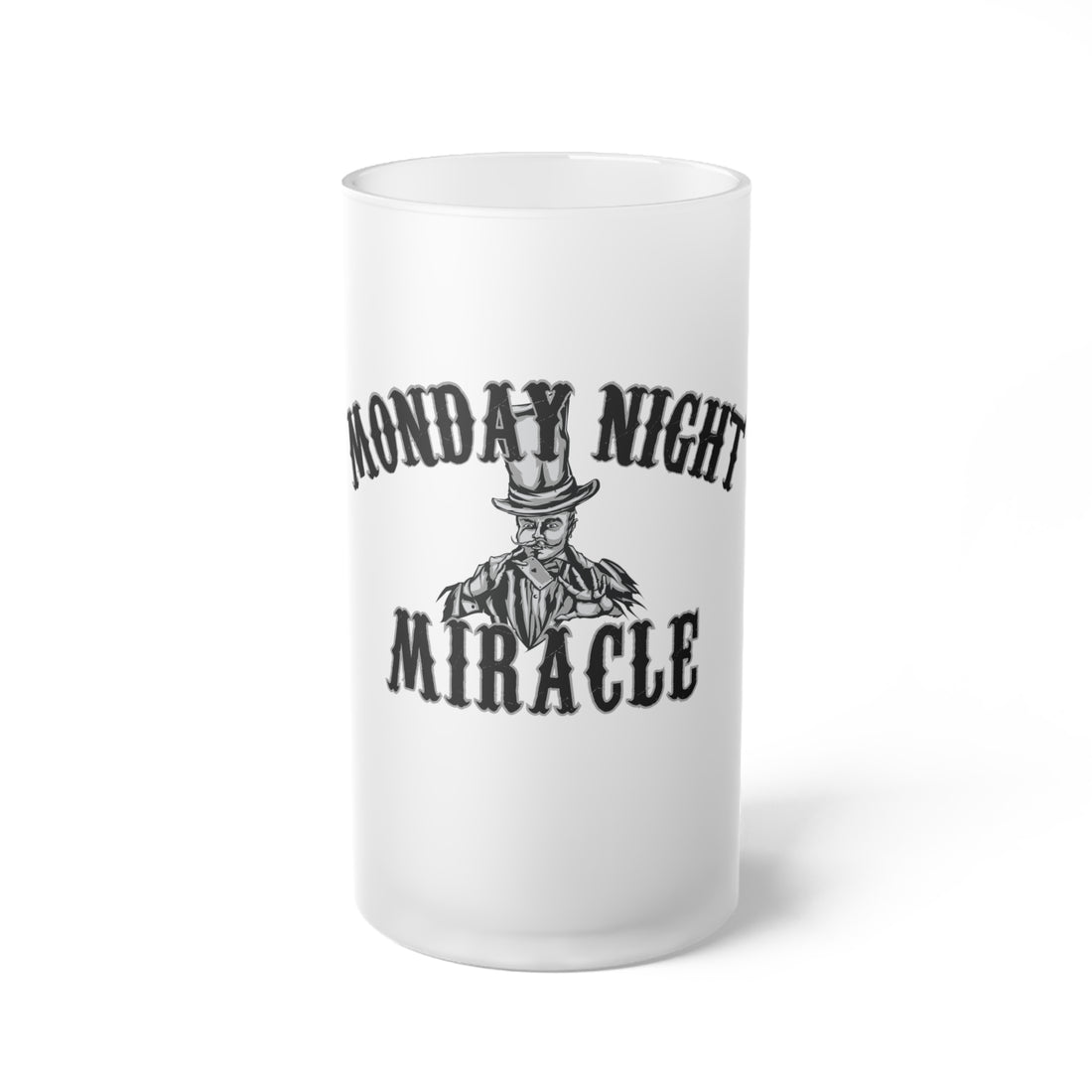 Monday Night Miracle Frosted Glass Beer Mug