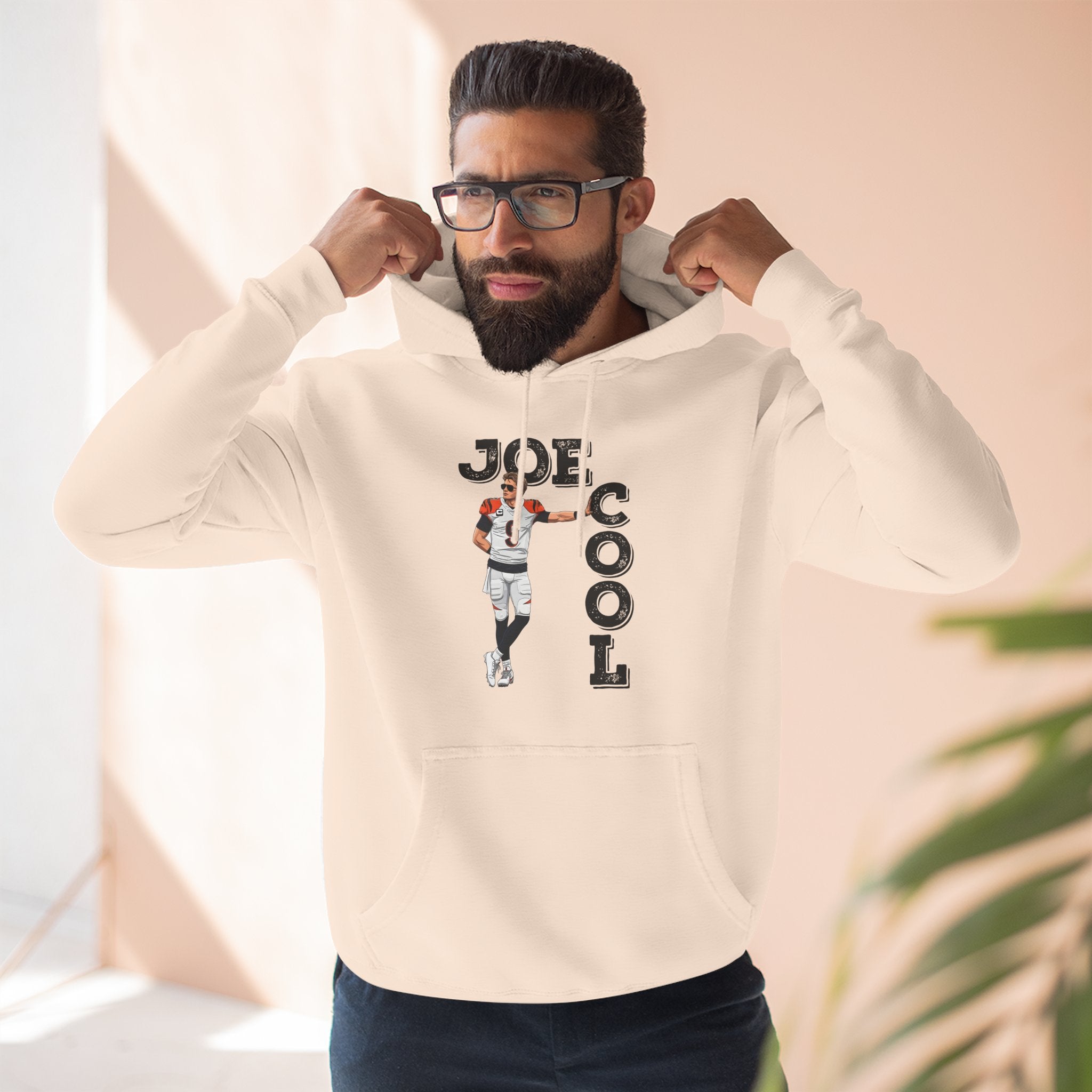 Joe Cool Football Hoodie — All-Black Font
