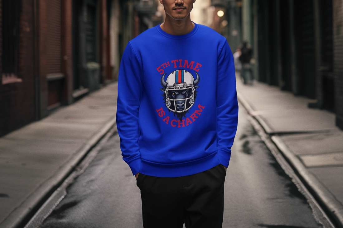 5th Time is a Charm - Buffalo Unisex Heavy Blend™ Crewneck Sweatshirt